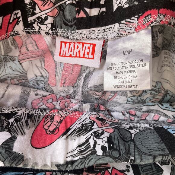 Marvel Women’s Elastic Waist Casual Long Pants size M,Gray & Red,Captain America - Picture 4 of 6